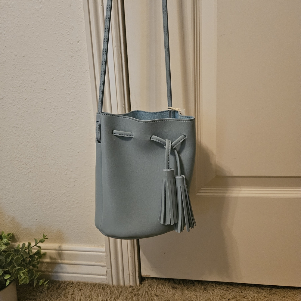 Stylish Blue Tassel Crossbody Bag